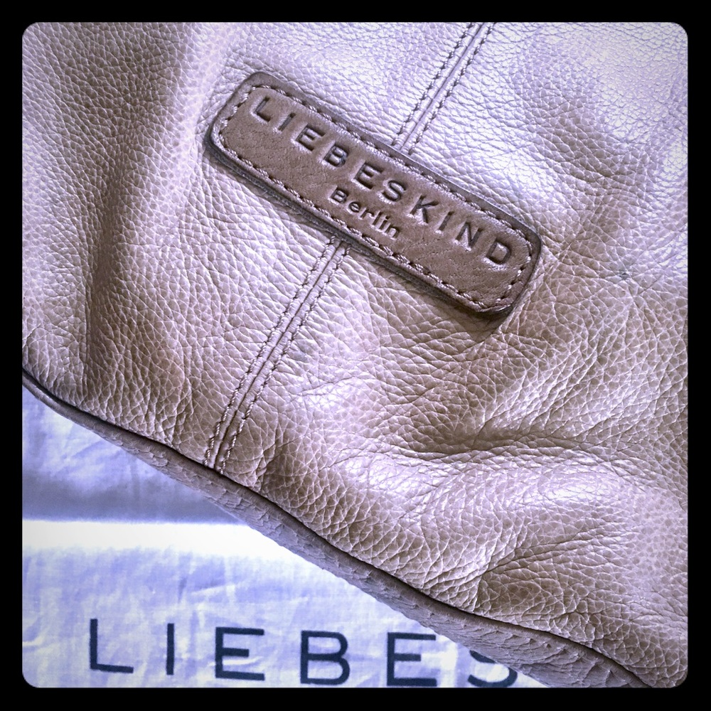 Liebeskimd grey/taupe soft leather satchel